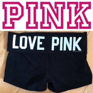 ⭐️SALE⭐️ PINK black yoga shorts size medium
